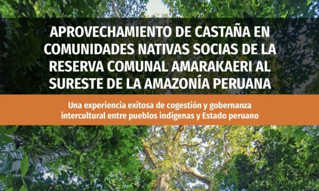 Aprovechamiento de castaña en comunidades nativas socias de la Reserva Comunal Amarakaeri al sureste de la Amazonía peruana