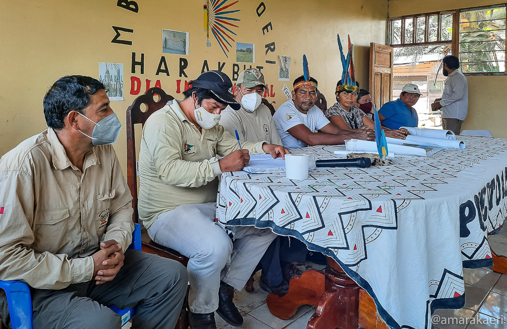 Cogestión de Amarakaeri, Puerto Azul Mberowe y ACCA acuerdan sumar esfuerzos para la conservación y vida plena