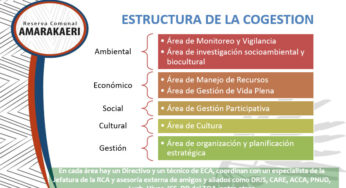 Estructura de trabajo de la cogestión de la Reserva Comunal Amarakaeri