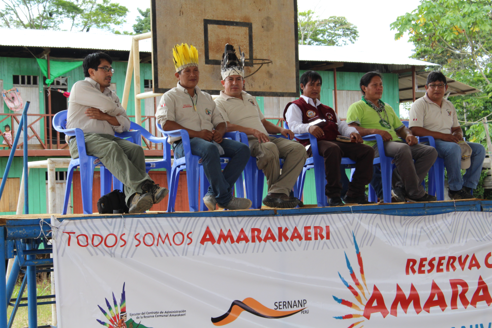 En la reunión estuvieron presentes los principales líderes, entre ellos Fermín Chimatani, quienes destacaron el trabajo de cogestión con la Jefatura/Sernanp.