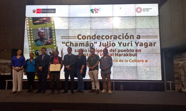 Sabio indígena del pueblo Harakbut es reconocido como Personalidad Meritoria de la Cultura